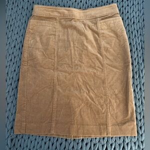 Ann Taylor Brown Corduroy Pencil Skirt